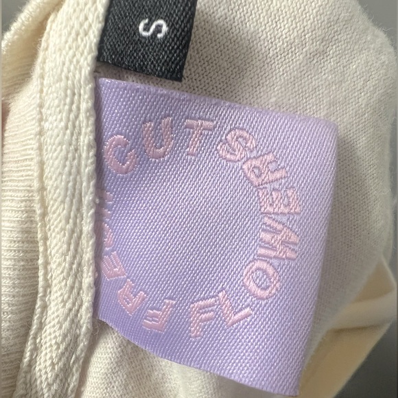 Fresh Cut Flowers Cream and Lavender Varsity Tee - Picture 6 of 6